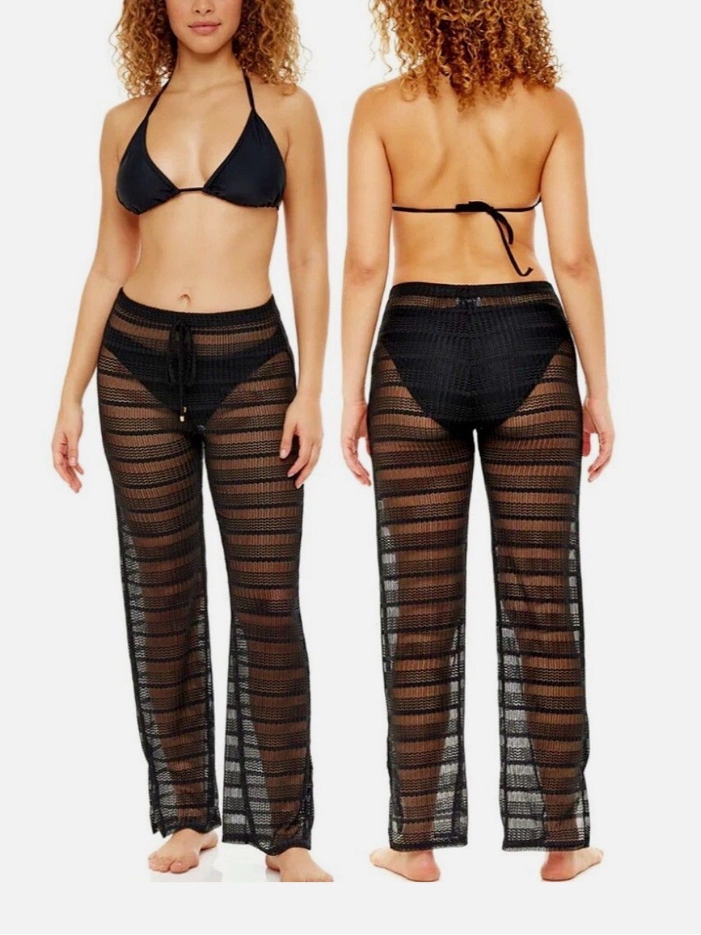 Jordan Taylor Sheer Wide-Leg Cover Up Pants
